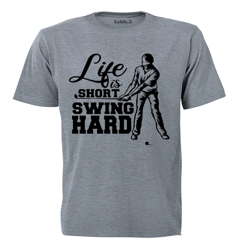 Swing Hard - Golf - Adults - T-Shirt - BuyAbility