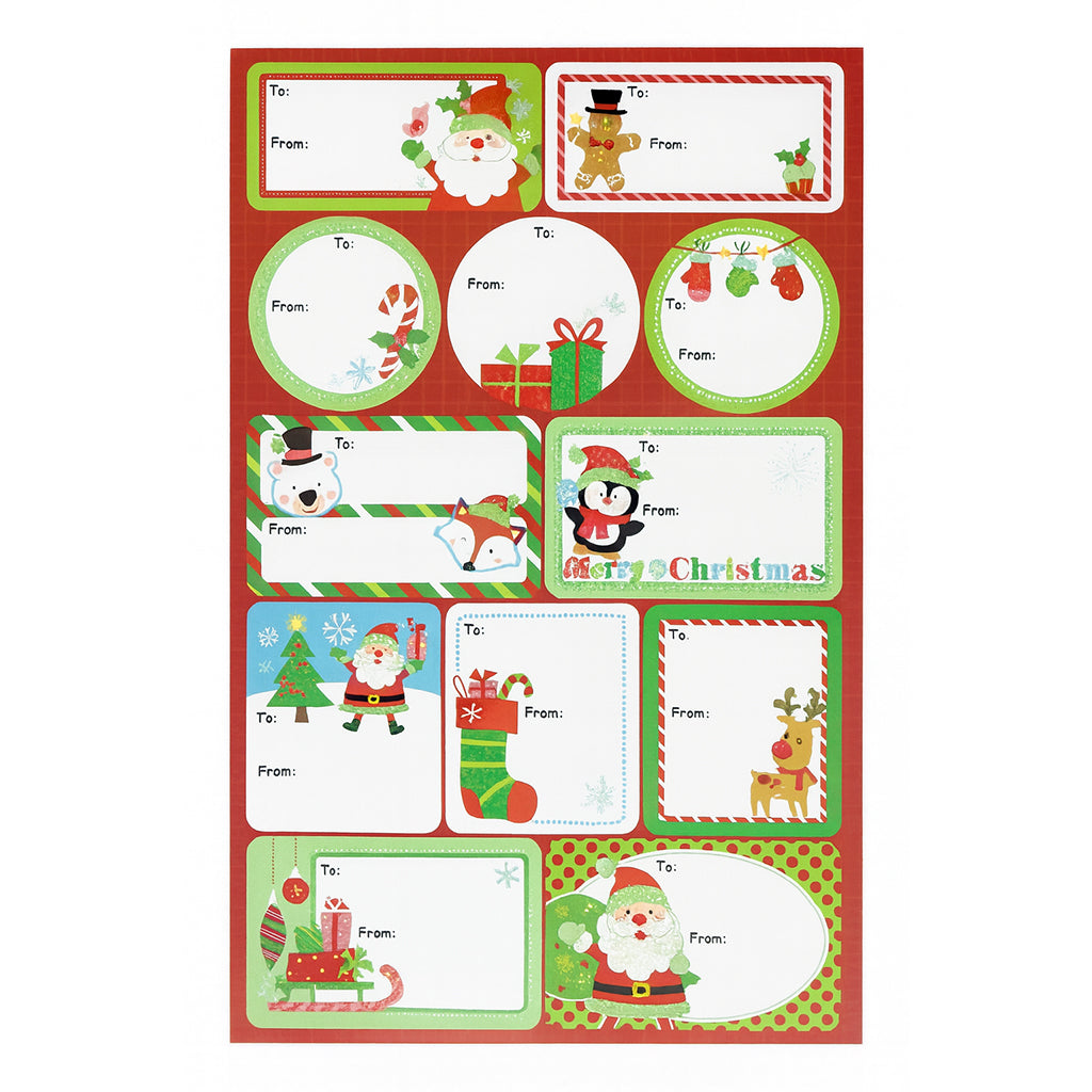 Christmas Glitter Gift Tags - 48 Piece