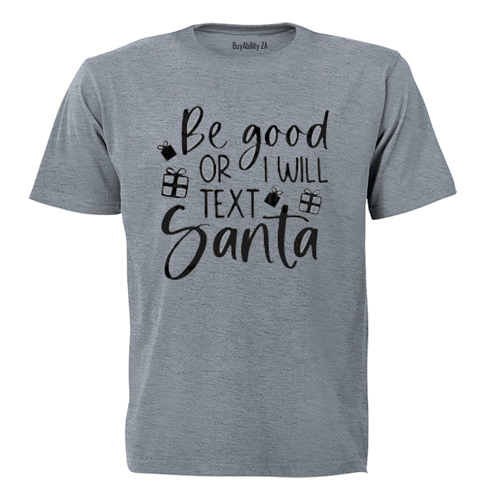 Text Santa - Christmas - Adults - T-Shirt - BuyAbility South Africa
