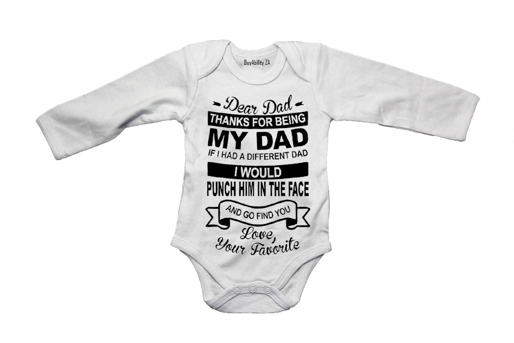 Thanks For Being My Dad - Baby Grow