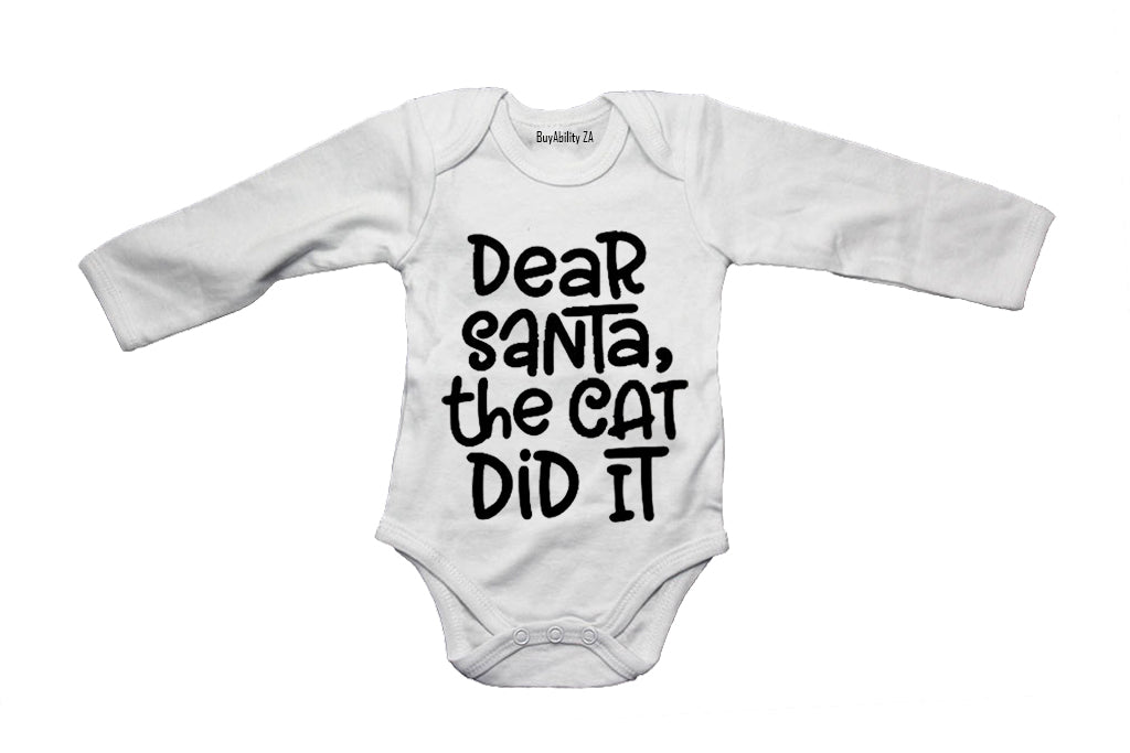 The Cat Did It - Christmas - Baby Grow