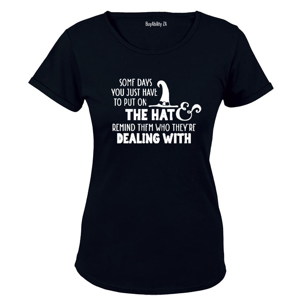 Put on The Hat & Remind Them - Halloween Inspired - Ladies - T-Shirt