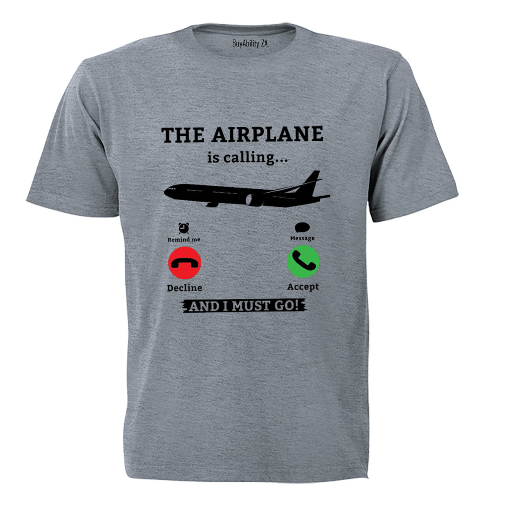 The Airplane Is Calling - Adults - T-Shirt - BuyAbility South Africa