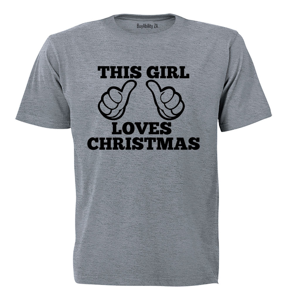 This Girl Loves Christmas - Kids T-Shirt
