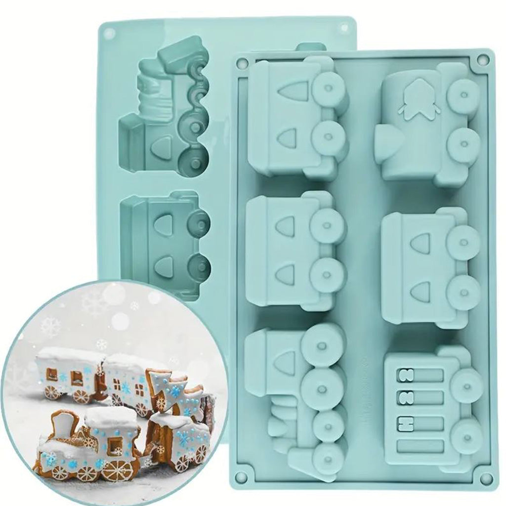 Silicone Train-Shaped Baking Mould - BuyAbility