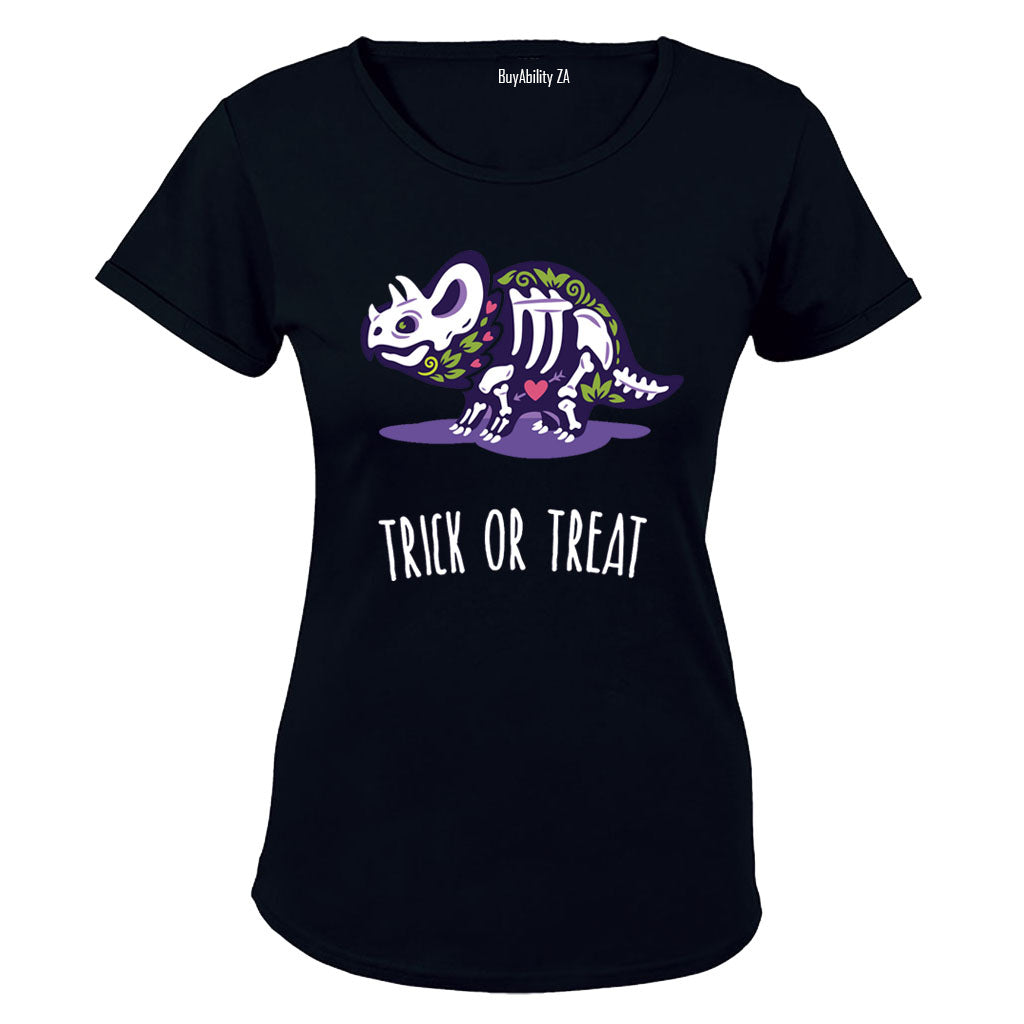 Trick or Treat Dinosaur - Halloween - Ladies - T-Shirt