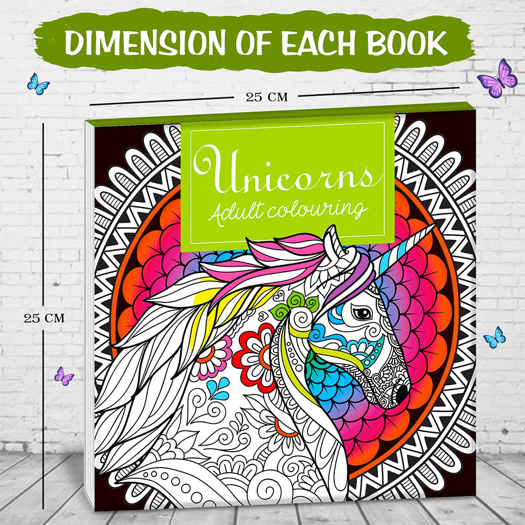 Unicorns - Adult Colouring Book