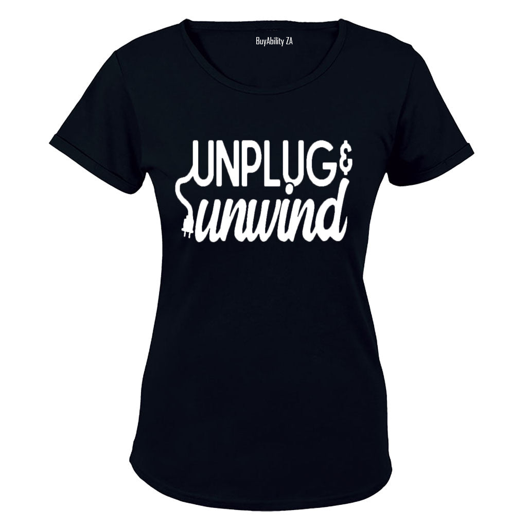 Unplug & Unwind - Ladies - T-Shirt - BuyAbility