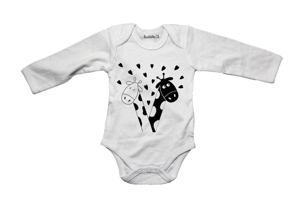 Valentine Giraffe - Baby Grow