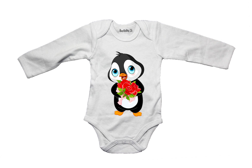 Valentine Penguin - Baby Grow