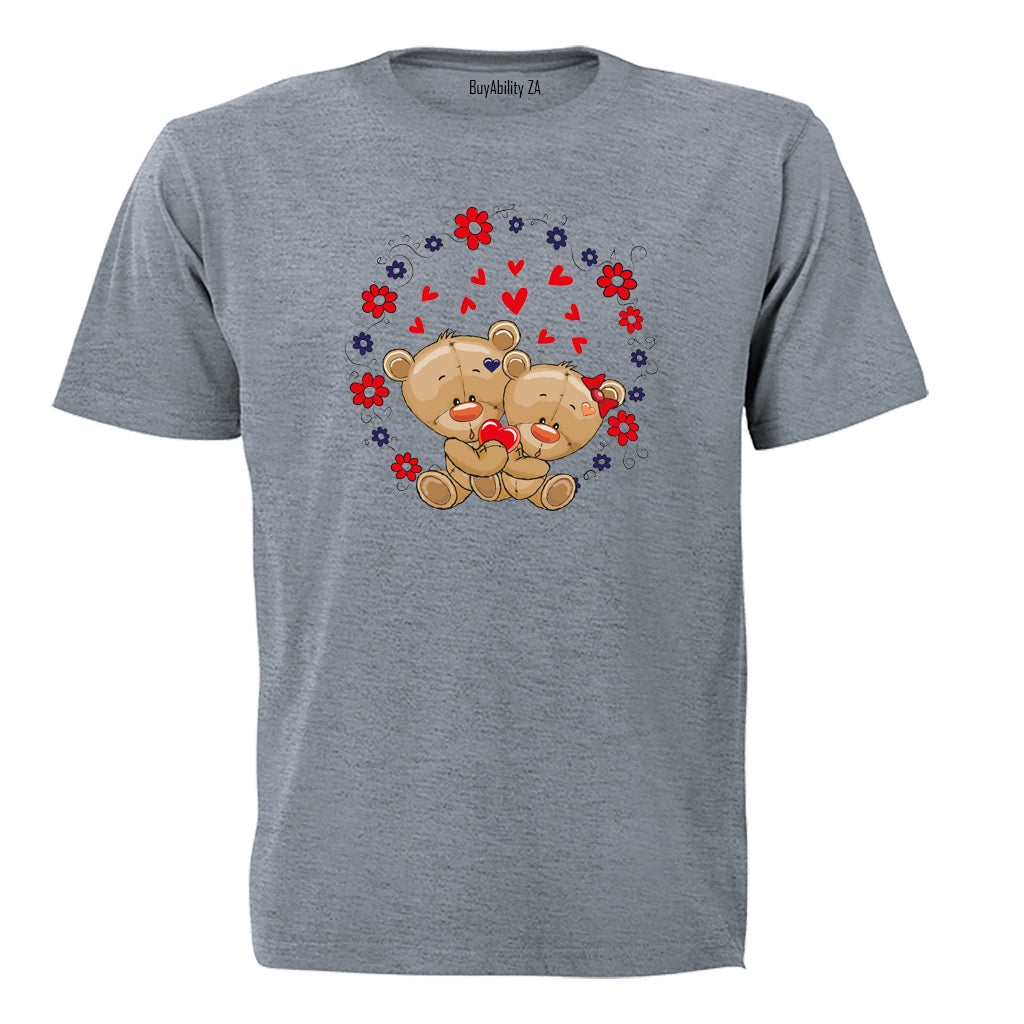 Valentine Teddies, Circular - Kids T-Shirt