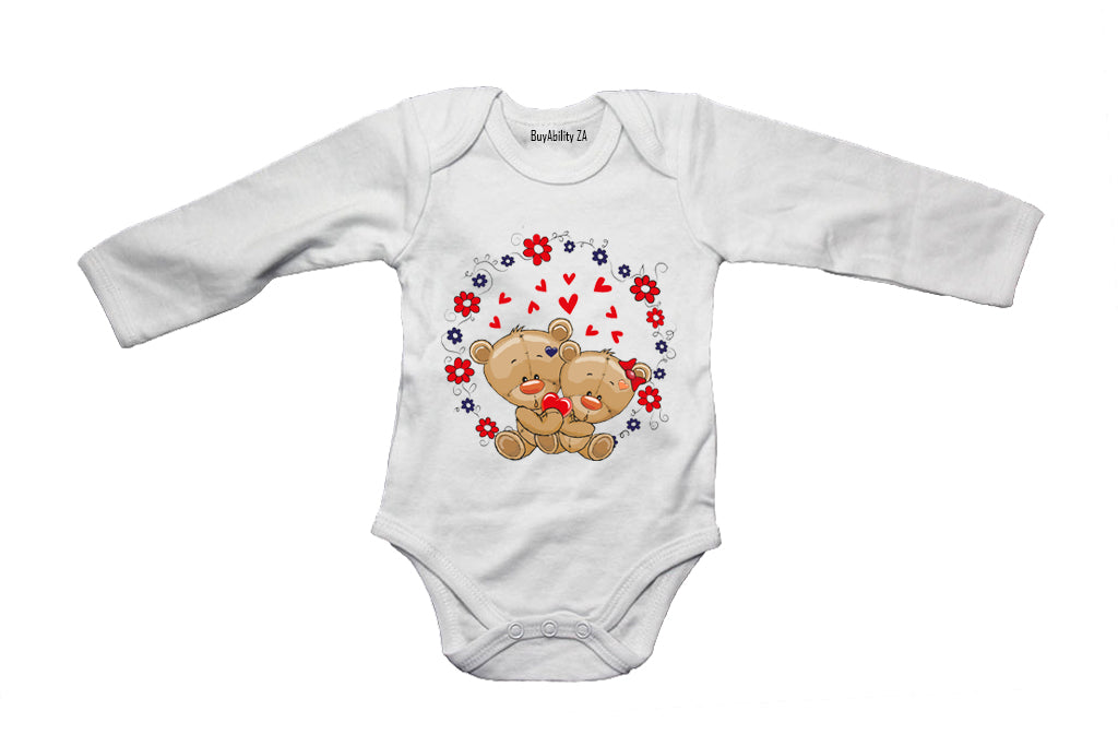 Valentine Teddies, Circular - Baby Grow