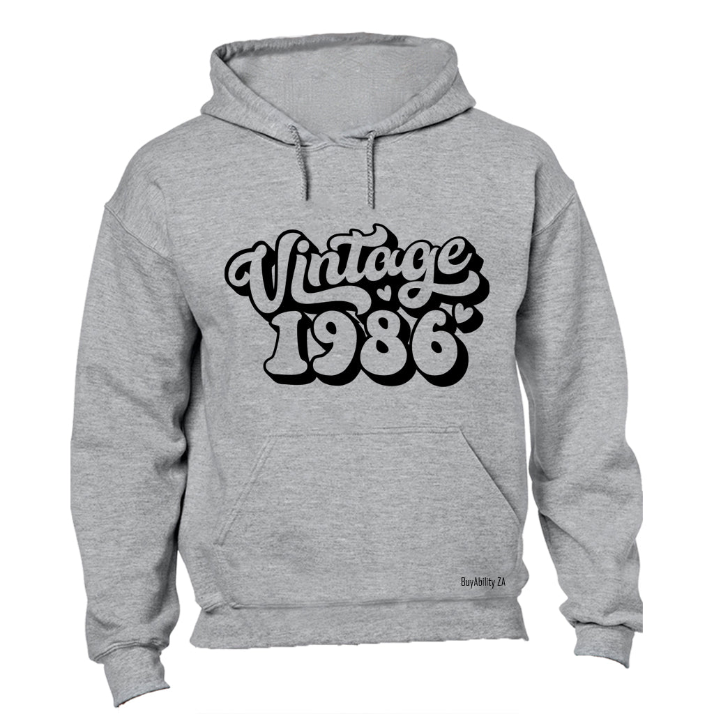 Vintage 1986 Bold - Hoodie - BuyAbility South Africa