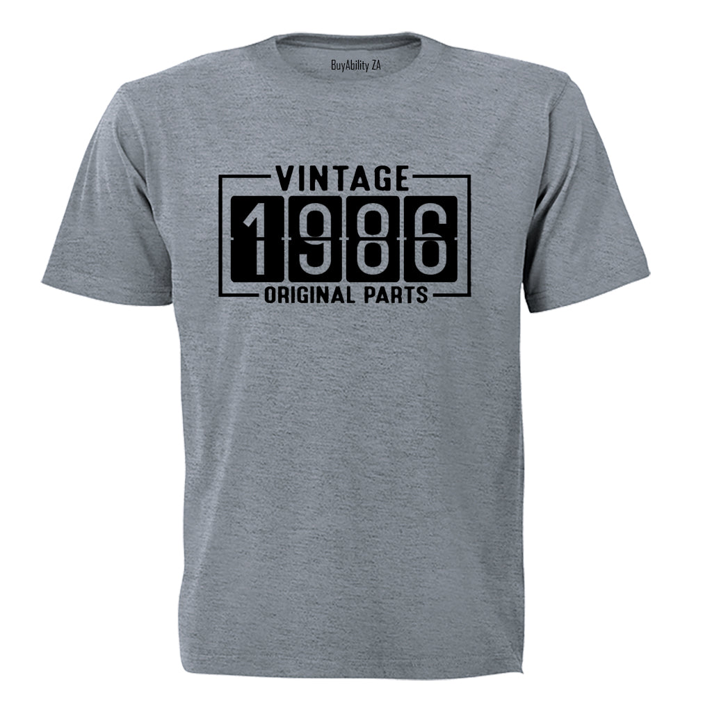 Vintage 1986 Original Parts - Adults - T-Shirt - BuyAbility South Africa