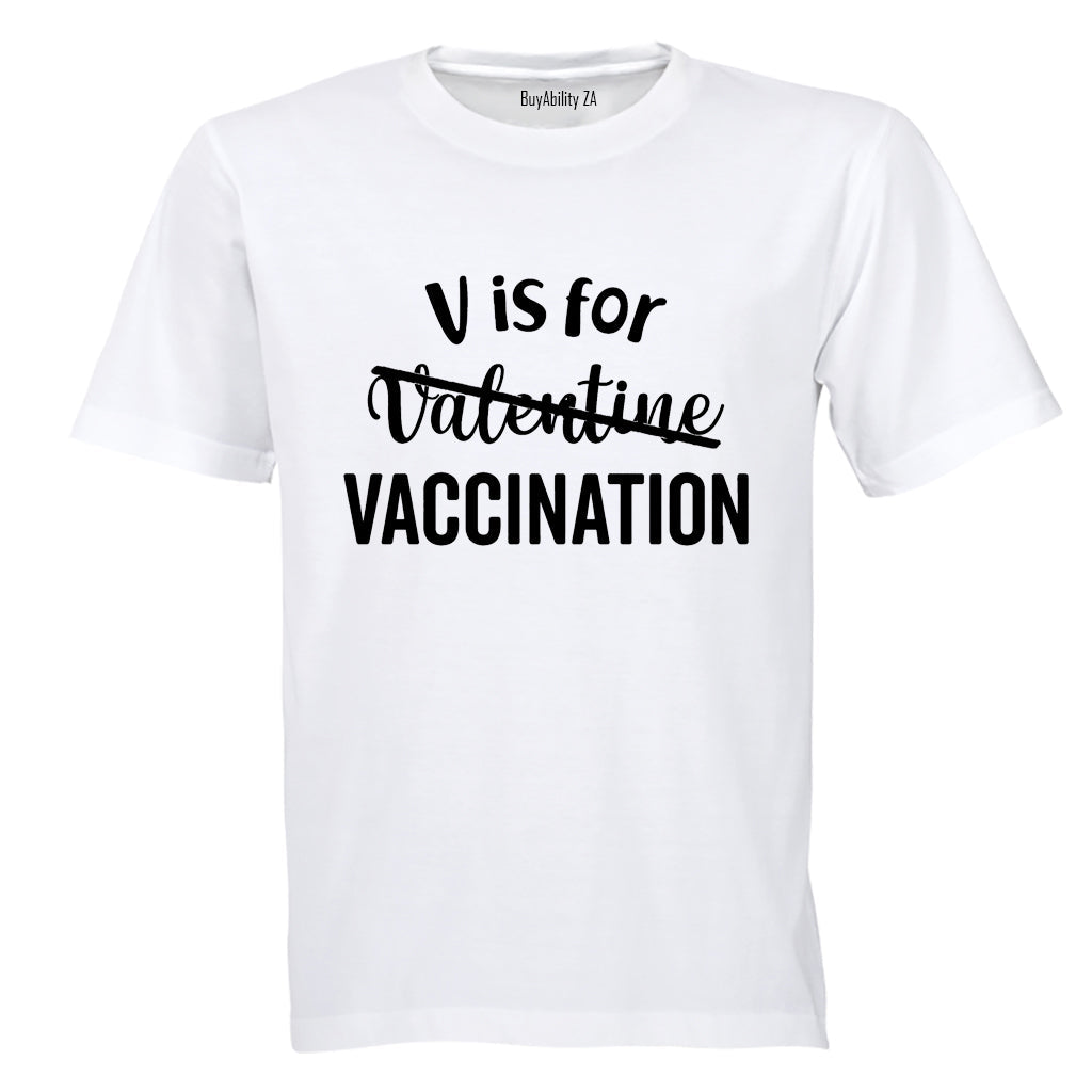 V is For - Valentine - Adults - T-Shirt