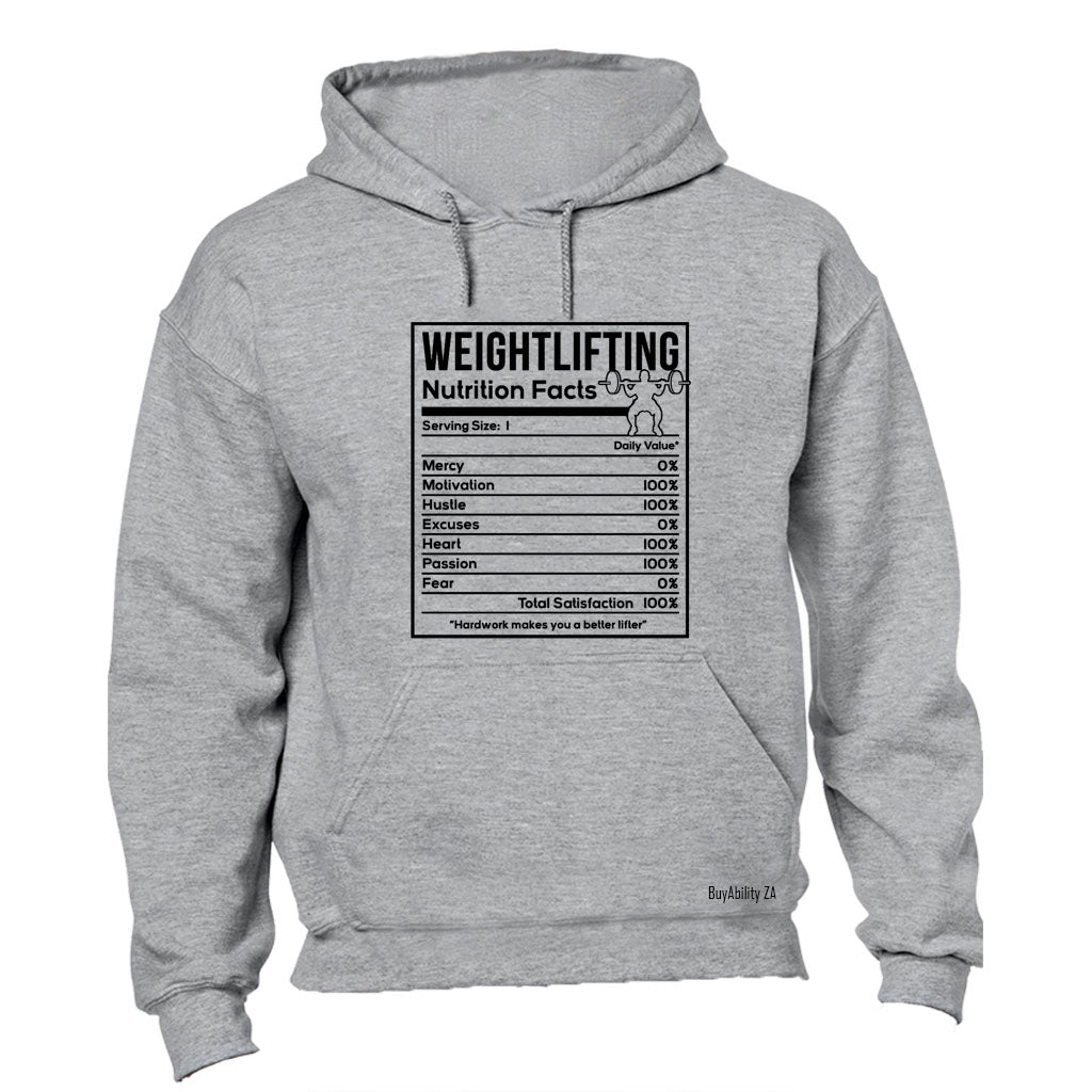 Weightlifting Nutrition - Hoodie - BuyAbility South Africa