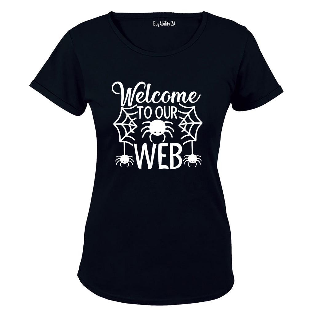 Welcome To Our Web - Halloween - Ladies - T-Shirt