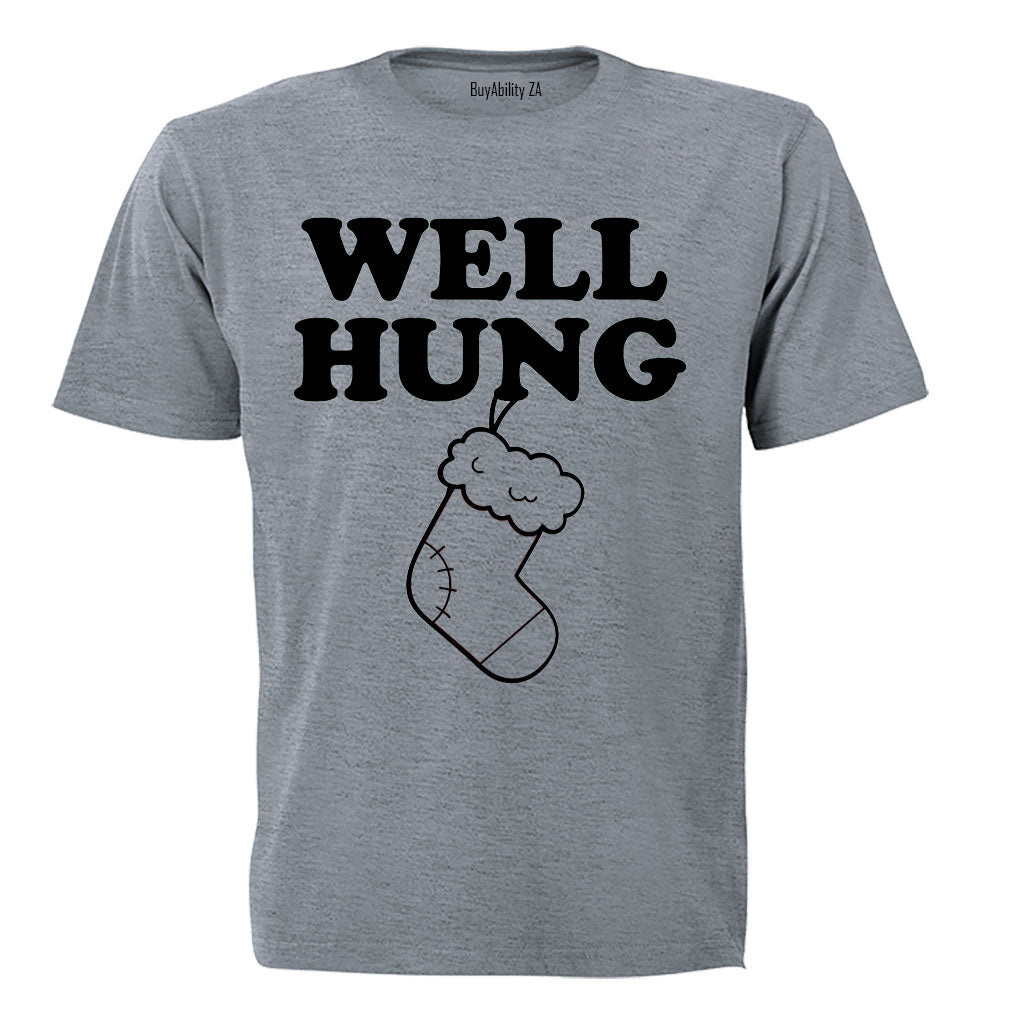 Well Hung Christmas Stocking - Adults - T-Shirt