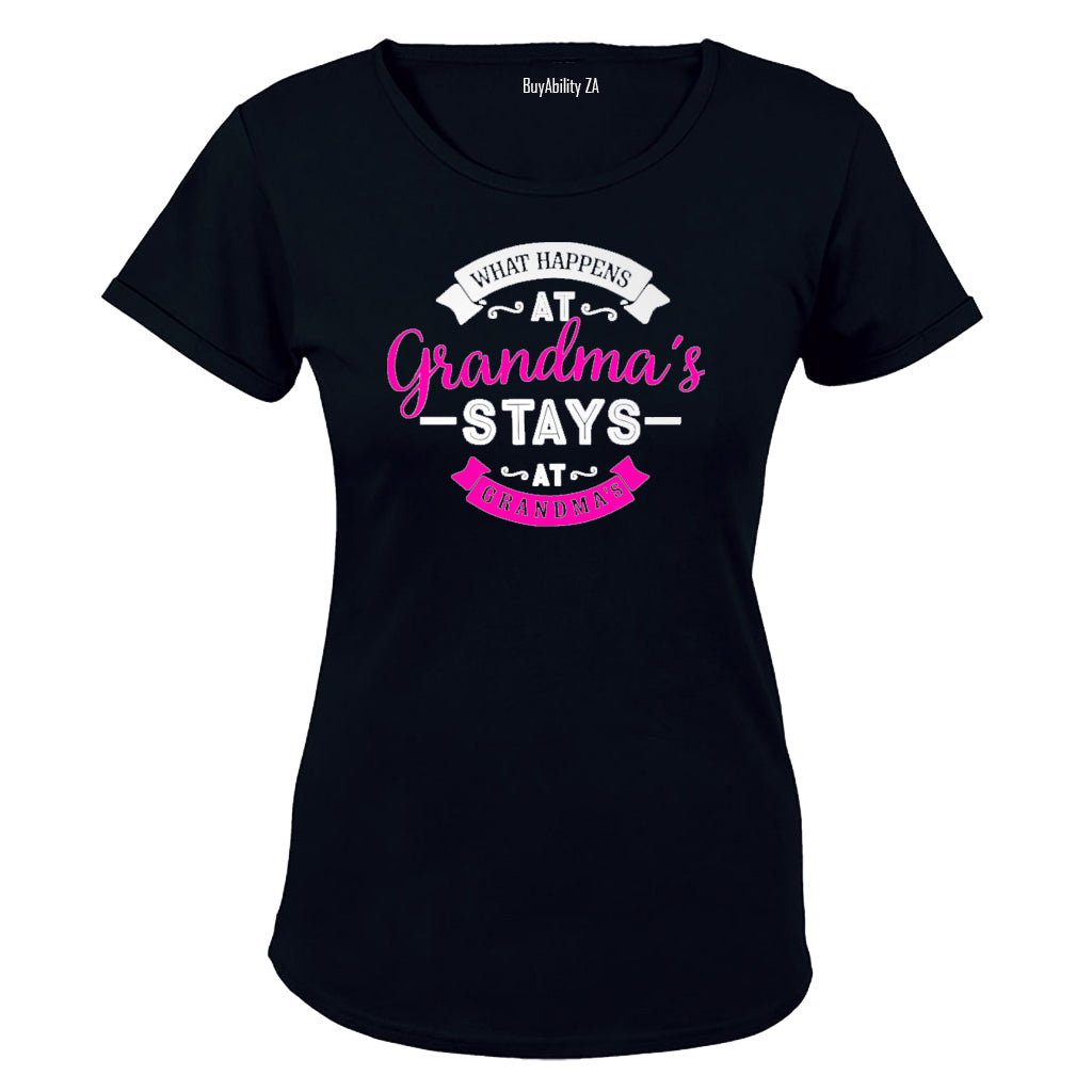 What Happens at Grandma's House.. - Ladies - T-Shirt - BuyAbility