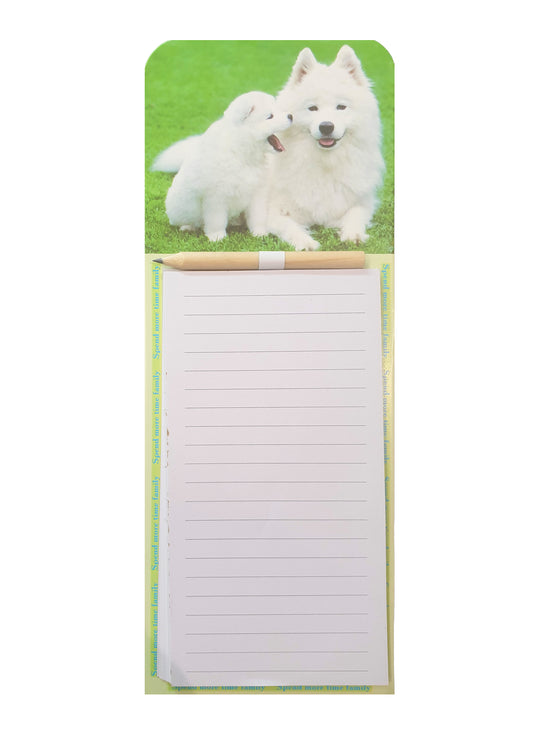 White Dogs - Magnetic Novelty Shopping List Pad