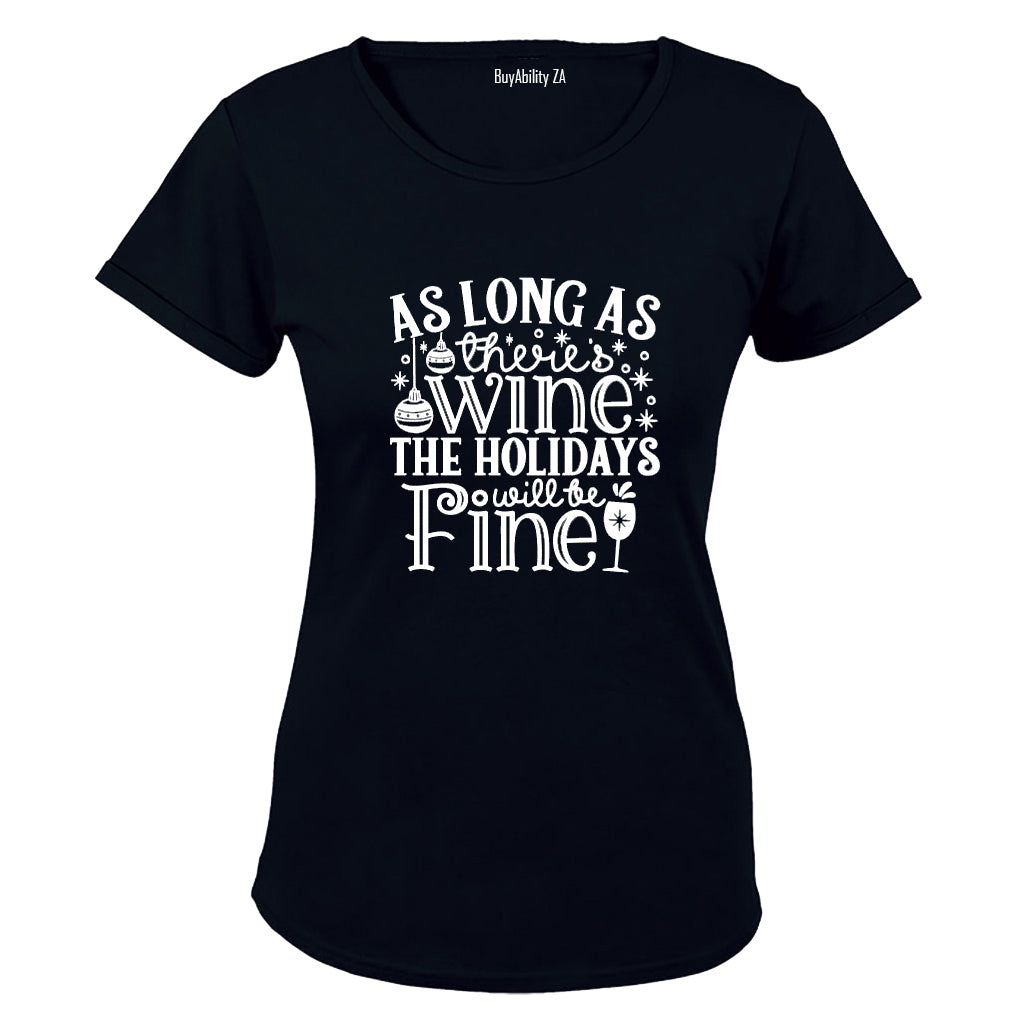 Wine - Christmas - Ladies - T-Shirt