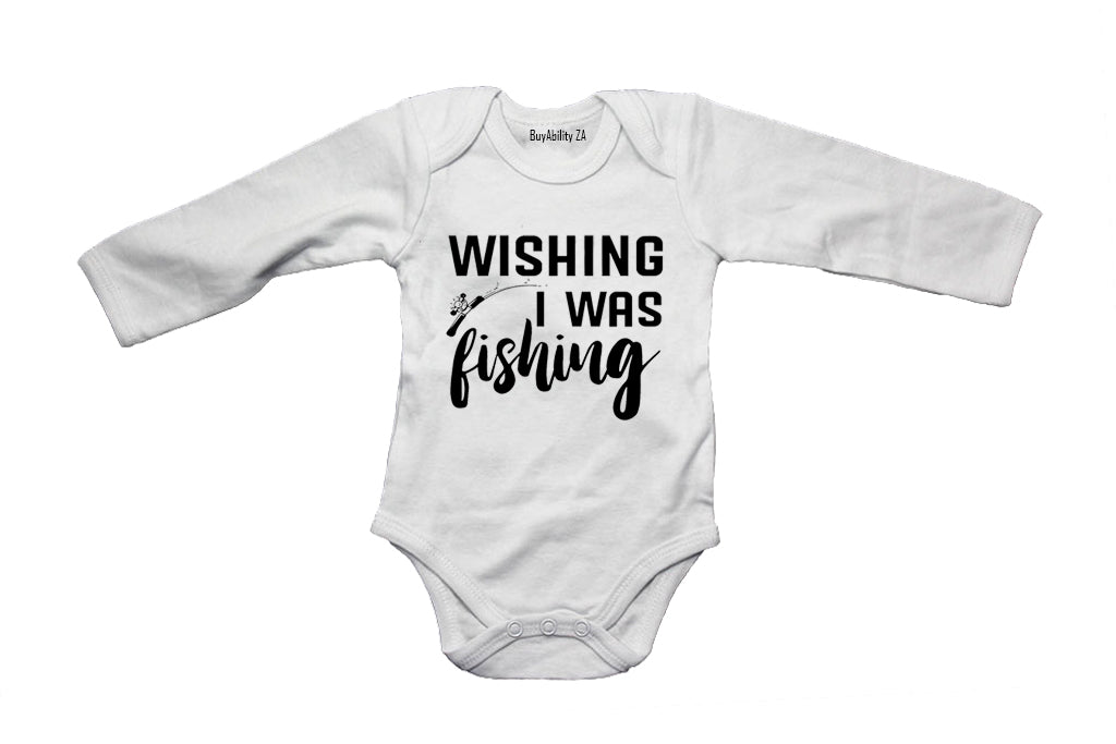 Wishing I Was Fishing - Baby Grow