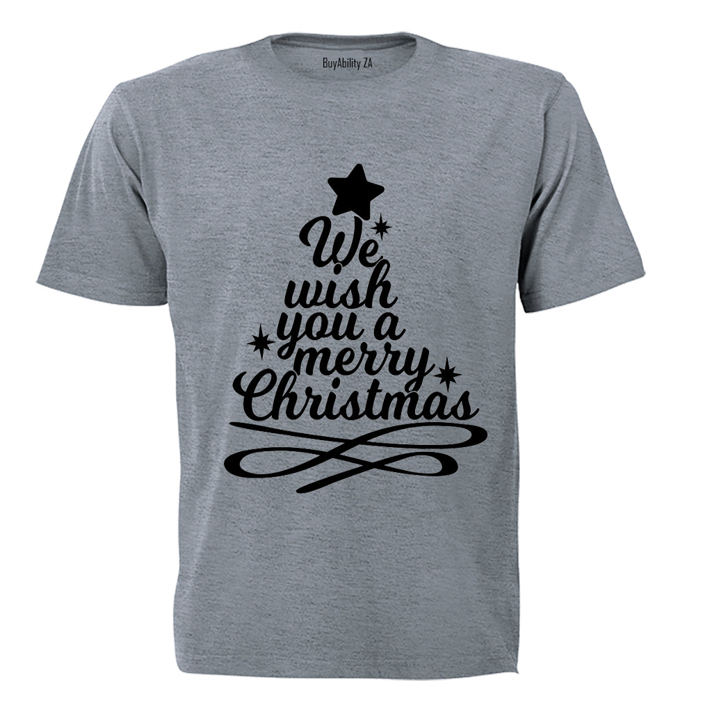 Merry Christmas Tree Design - Kids T-Shirt