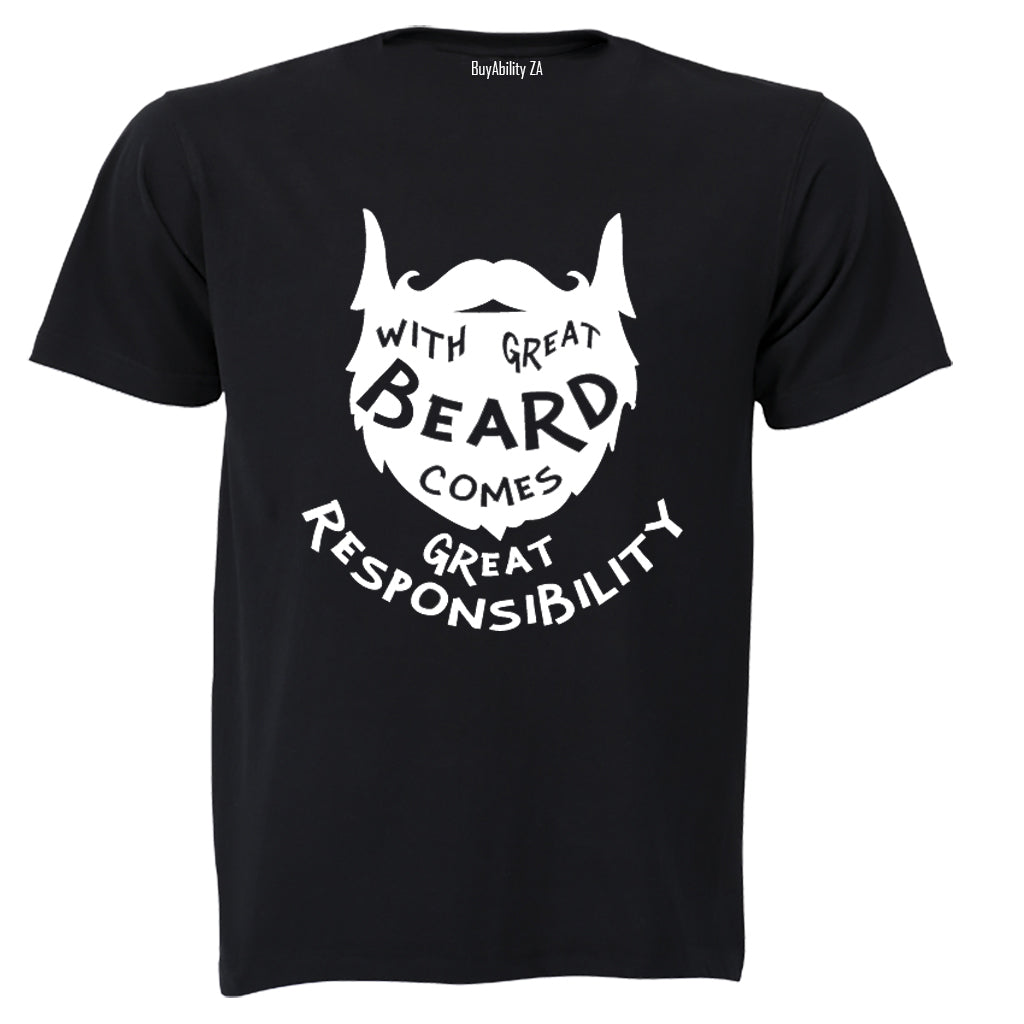 With Great Beard - Adults - T-Shirt - BuyAbility