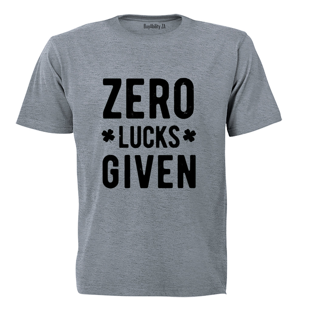 Zero Lucks Given - St. Patrick's Day - Adults - T-Shirt