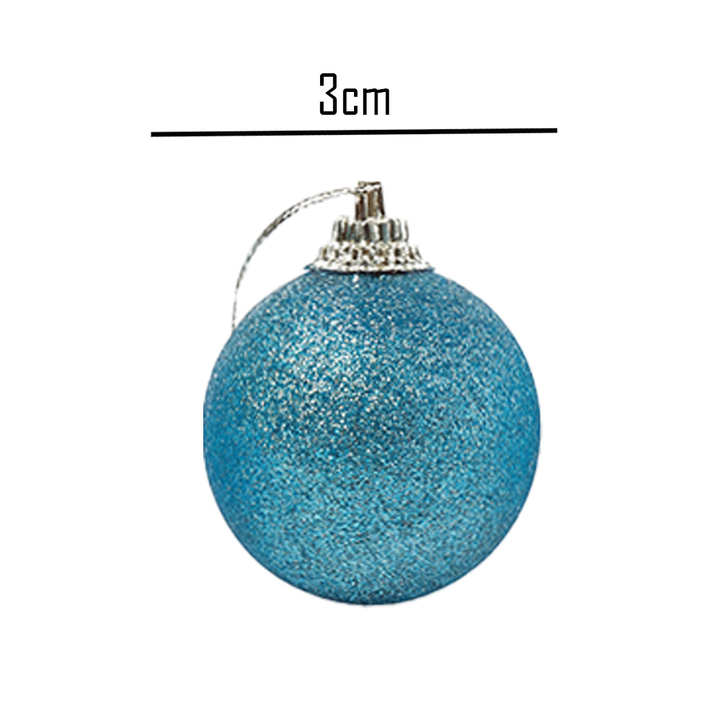 Mini Blue Christmas Baubles & Drums - 20pc Set