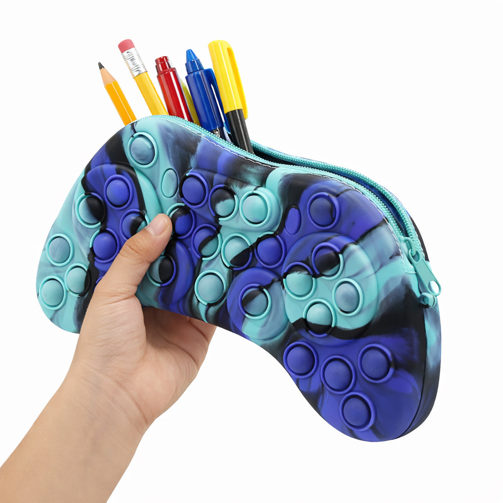 Blue Pop-It Game Controller Pencil Case - BuyAbility