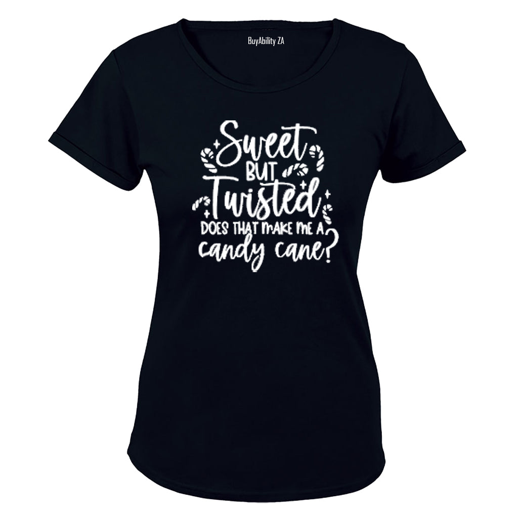Candy Cane - Christmas - Ladies - T-Shirt - BuyAbility South Africa