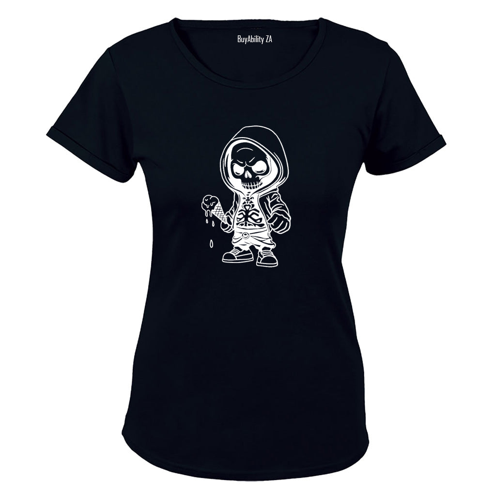 Ice-cream Skeleton - Ladies - T-Shirt - BuyAbility South Africa