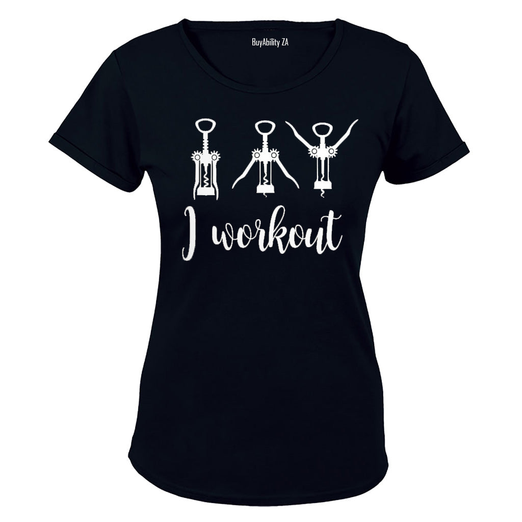 I Workout - Wine! - Ladies - T-Shirt
