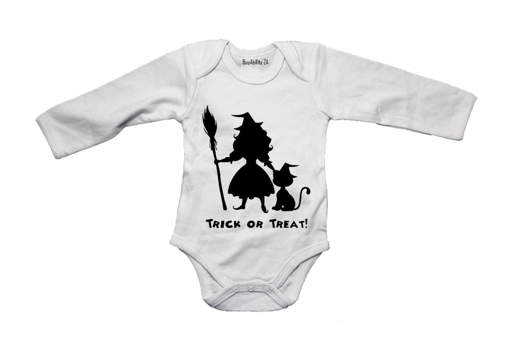 Little Witch and Cat - Halloween - Baby Grow