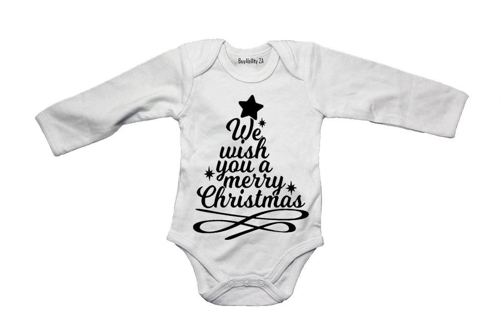 Merry Christmas Tree Design - Baby Grow