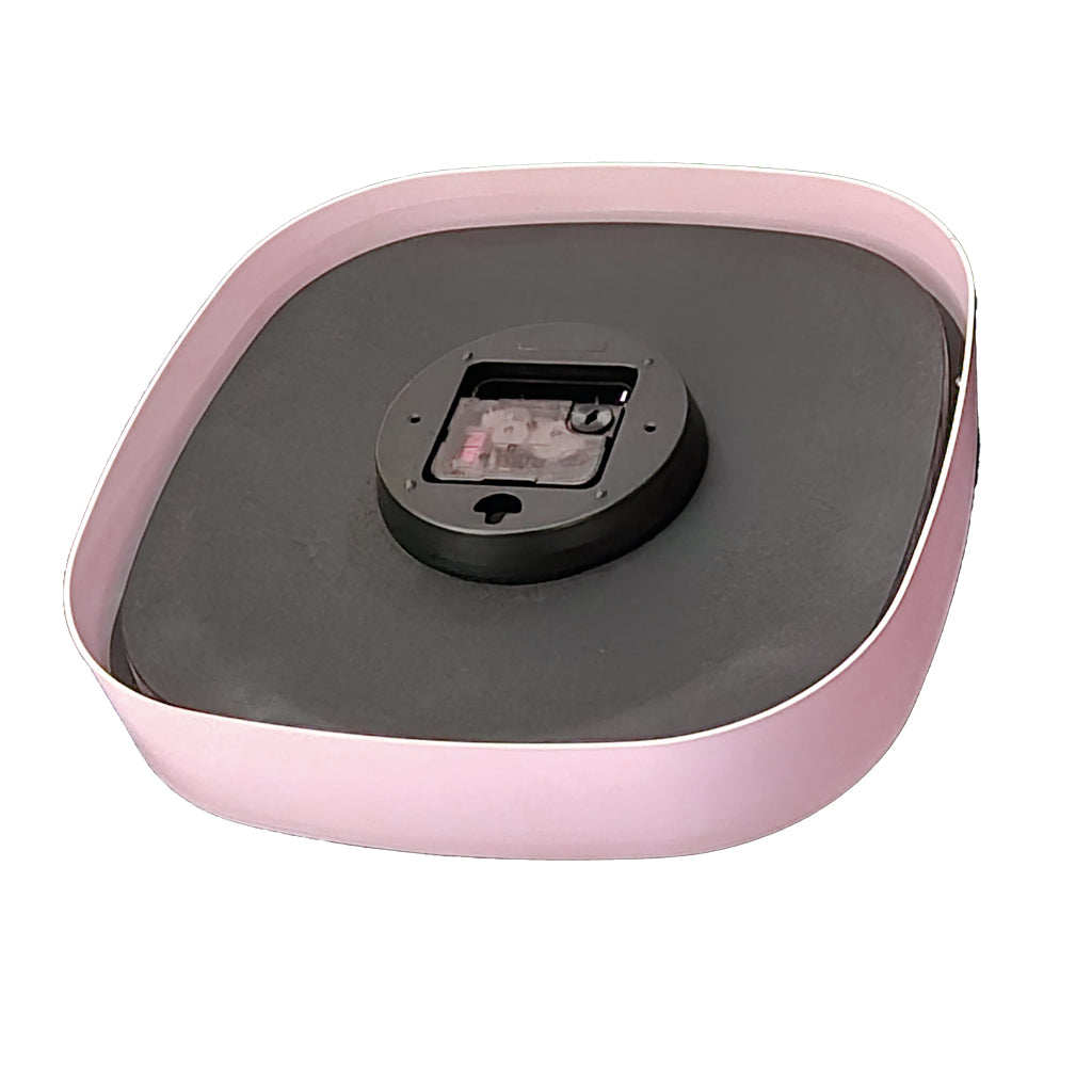 Pink Square Wall Clock