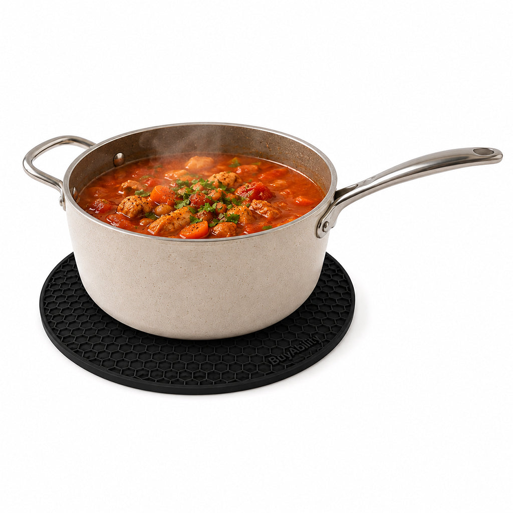 7-Inch Round Silicone Heat-Resistant Trivet Mat