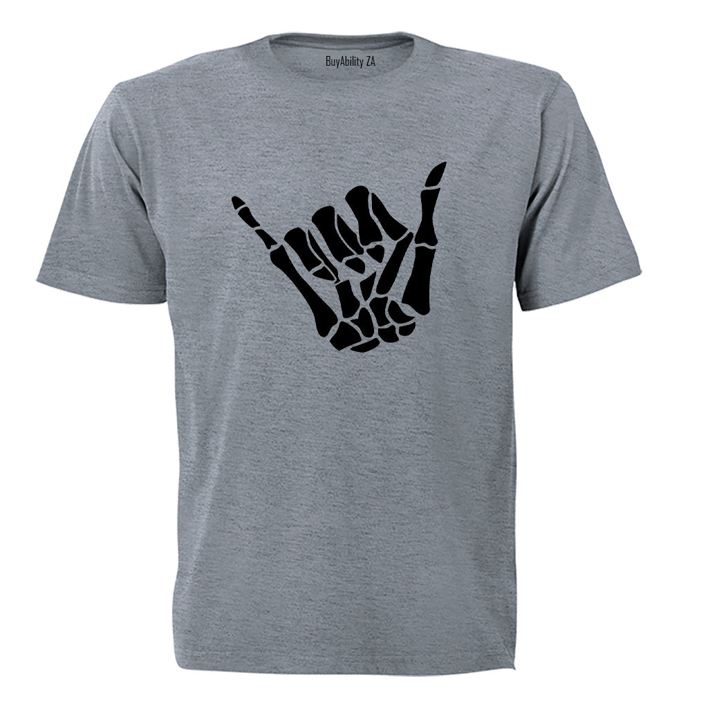 Shaka Skeleton Hand - Halloween - Adults - T-Shirt