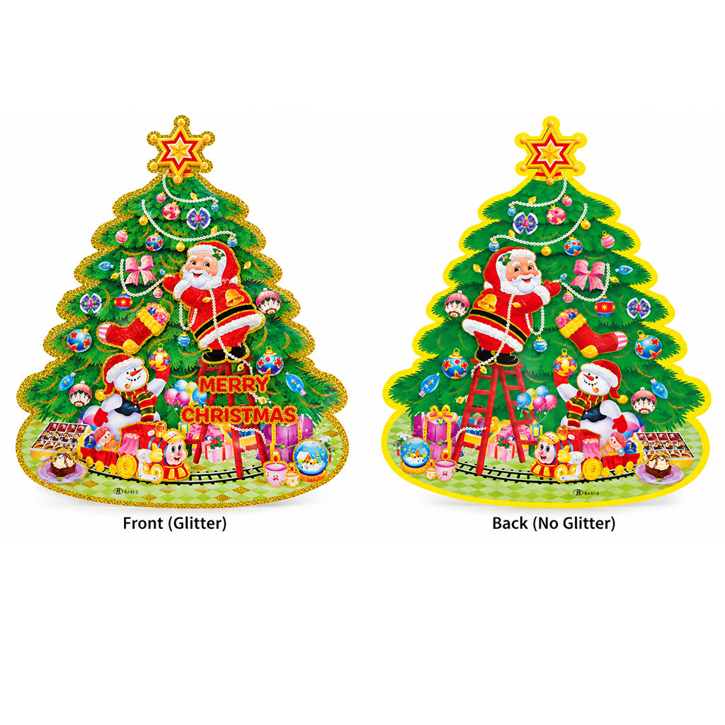 Large Glitter Christmas Tree Wall Decoration