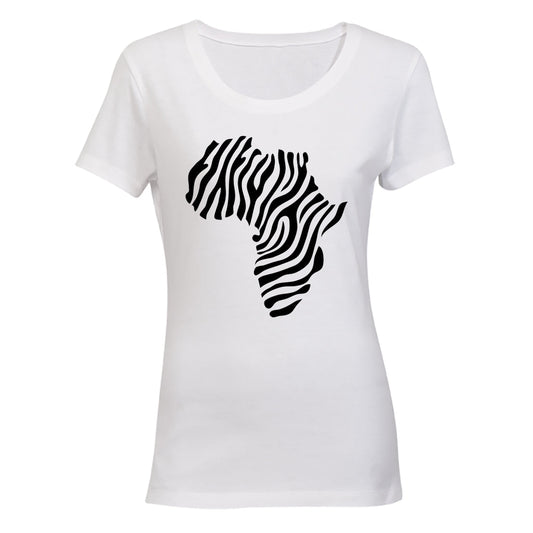 Africa - Zebra Print - Ladies - T-Shirt - BuyAbility South Africa