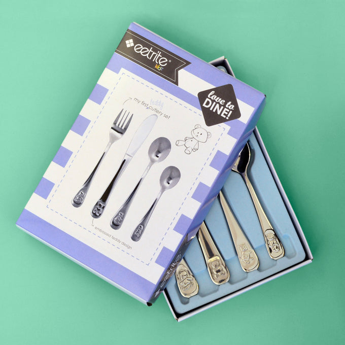 4Pc Baby Cutlery Set - Teddy Bear - BuyAbility South Africa