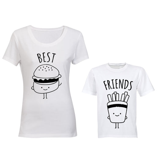 Best Friends - Burger & Fries - Family Tees - Mom | Young Child - BuyAbility South Africa