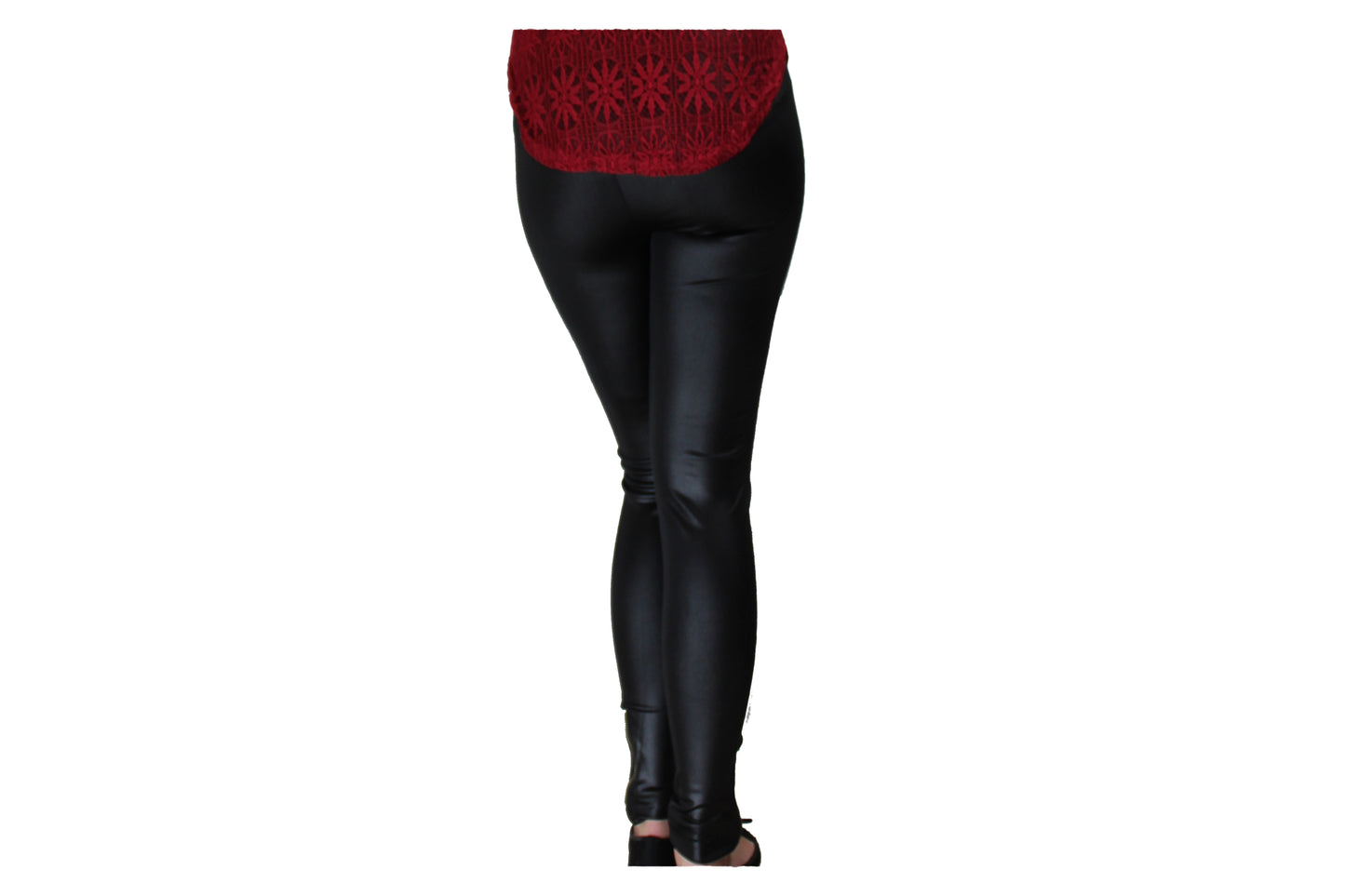Black Leggings With Ankle Zipper - BuyAbility