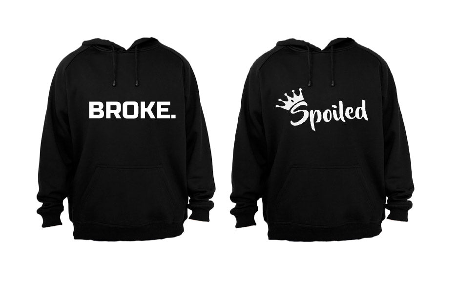 Broke & Spoiled - Couples Hoodies (1 Set) - BuyAbility South Africa