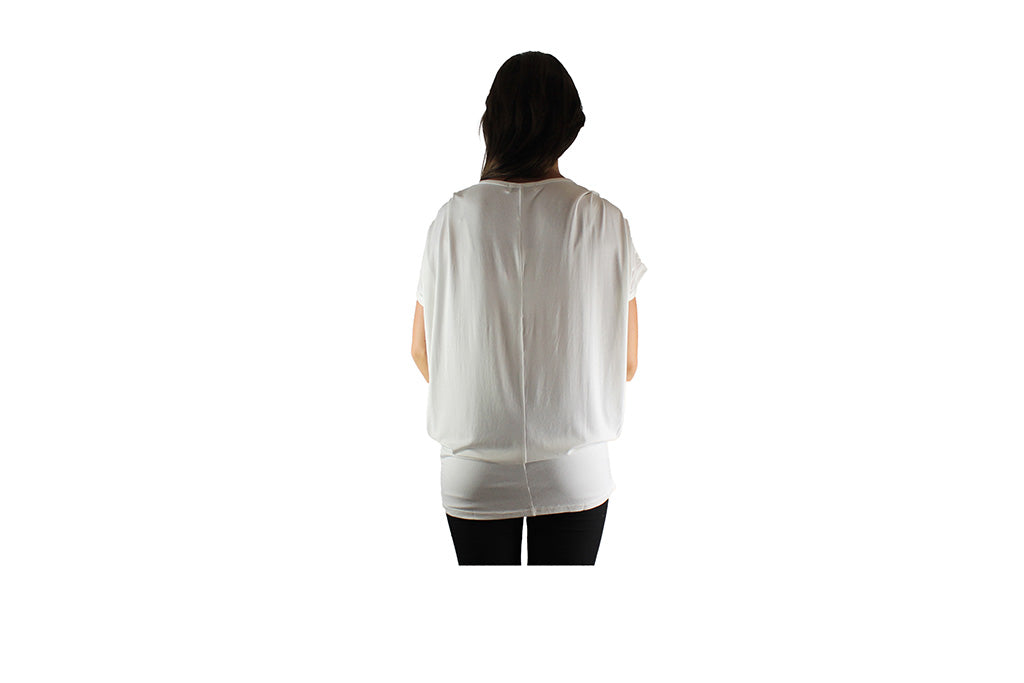 White Butterfly Top with Sparkle - BuyAbility