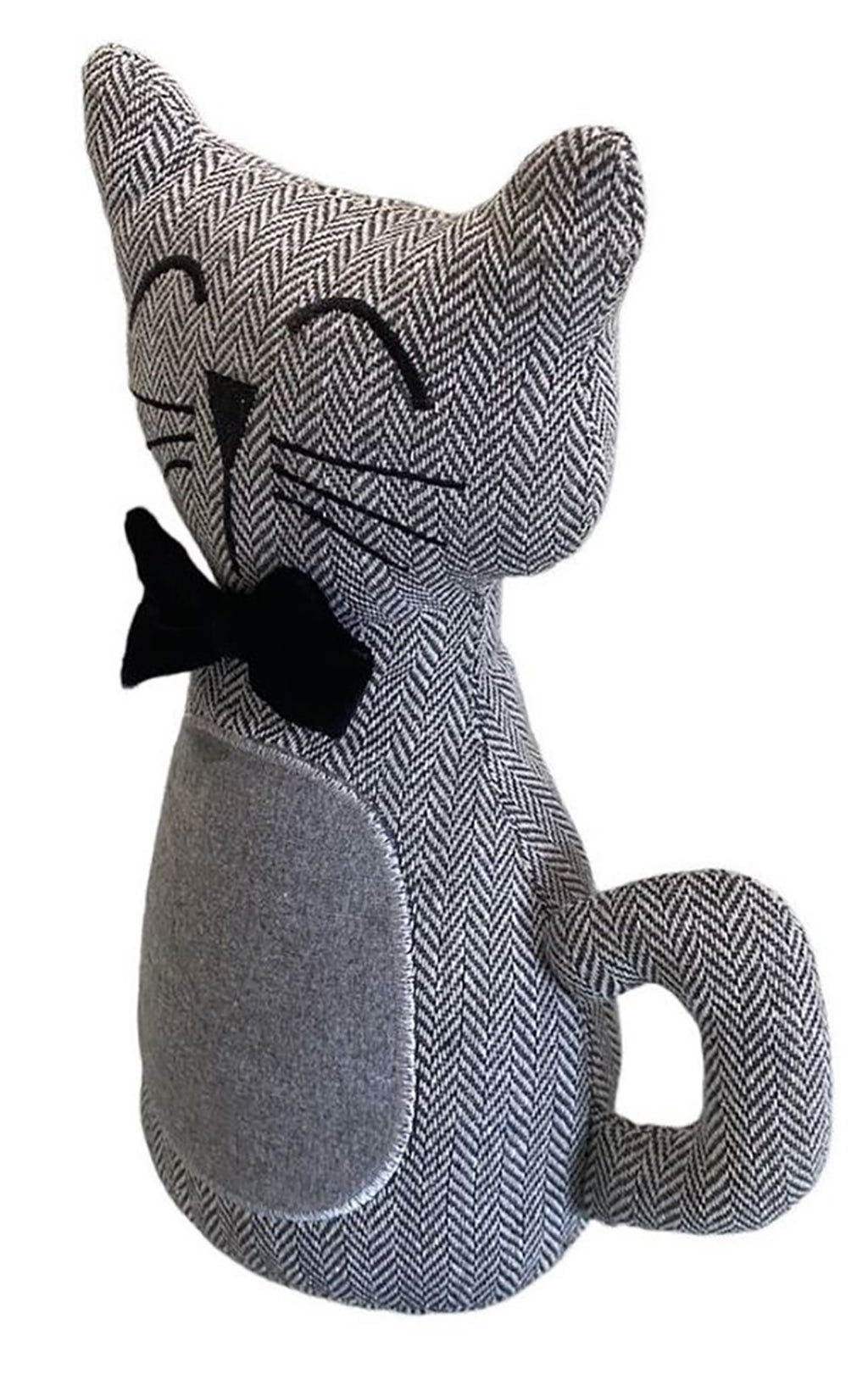Bow Tie Cat - Fabric Doorstop