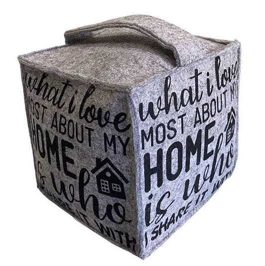 What I Love Most About My Home - Fabric Doorstop