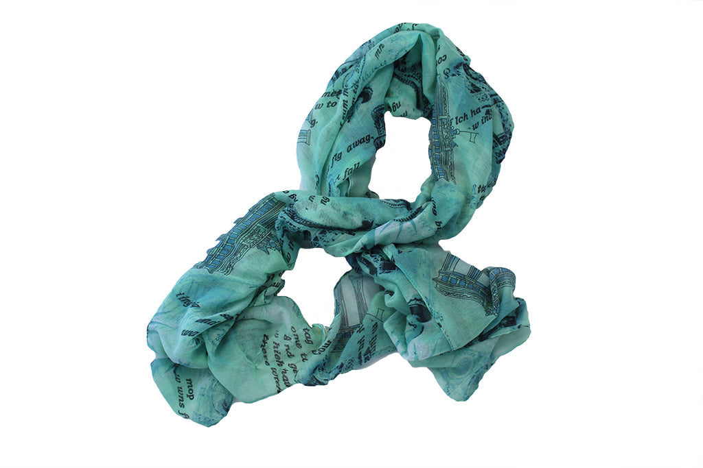 Scarf Print - Landmarks Green - BuyAbility South Africa