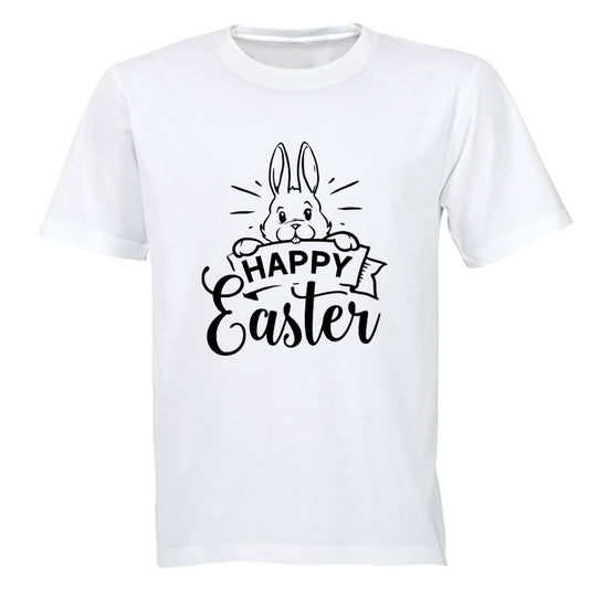 Happy Easter - Peeking Bunny - Adults - T-Shirt - BuyAbility South Africa